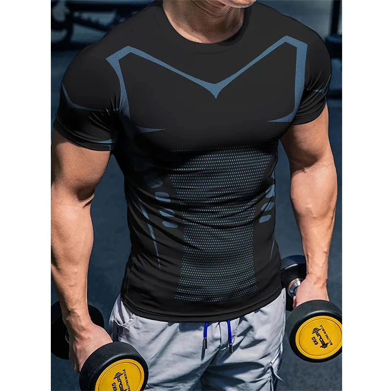 Compression T Shirt New Men Summer/Winter Sportswear Running T-shirt Elastic